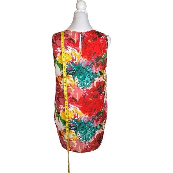 Cynthia Rowley Top Womens Size S Multicolored Floral Sleeveless Bright Vivid Fun - Picture 6 of 9